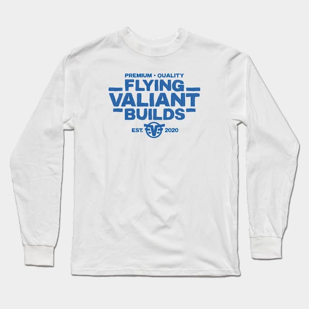 Flying Valiant Builds (Handpainted - Blue) Long Sleeve T-Shirt by jepegdesign